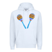 White blue maracas Premium Hoodie - FaDigitalArtStudio