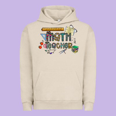 Math Teacher Urban Hoodie Designed By Cowhidedigitalart
