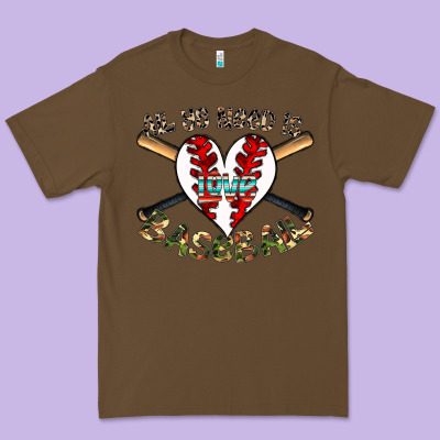 All You Need Is Love Baseball Premium Tee Designed By Cowhidedigitalart