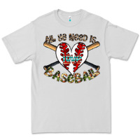 Dove Grey all you need is love baseball Premium Tee - CowhideDigitalArt