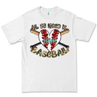 White all you need is love baseball Premium Tee - CowhideDigitalArt