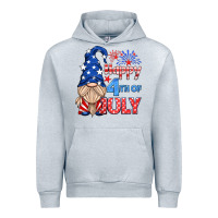 Heather Grey happy 4th of july gnome Urban Hoodie - HRA Design Shop
