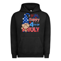 Pigment Black happy 4th of july gnome Urban Hoodie - HRA Design Shop
