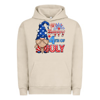 Pigment French Oak happy 4th of july gnome Urban Hoodie - HRA Design Shop
