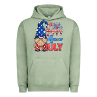 Pigment Oil Green happy 4th of july gnome Urban Hoodie - HRA Design Shop