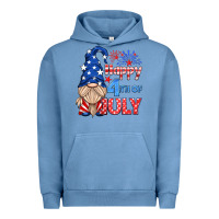 Pigment Pebble Blue happy 4th of july gnome Urban Hoodie - HRA Design Shop