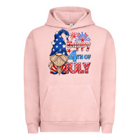 Pigment Salmon happy 4th of july gnome Urban Hoodie - HRA Design Shop