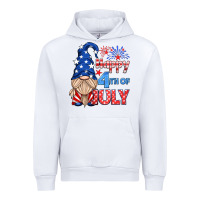 White happy 4th of july gnome Urban Hoodie - HRA Design Shop