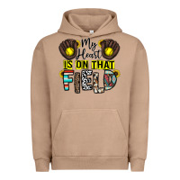 Pigment Burro my heart is on that field Urban Hoodie - CowhideDigitalArt