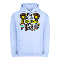 Pigment Grape Ice my heart is on that field Urban Hoodie - CowhideDigitalArt