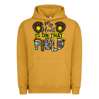 Pigment Peanut Butter my heart is on that field Urban Hoodie - CowhideDigitalArt