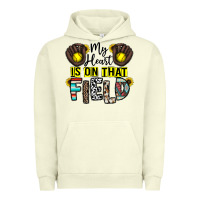 Pigment Pistachio my heart is on that field Urban Hoodie - CowhideDigitalArt