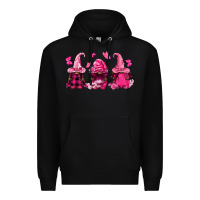 Black breast cancer afro gnomies Premium Hoodie - FaDigitalArtStudio