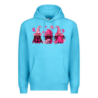 Ocean Blue breast cancer afro gnomies Premium Hoodie - FaDigitalArtStudio