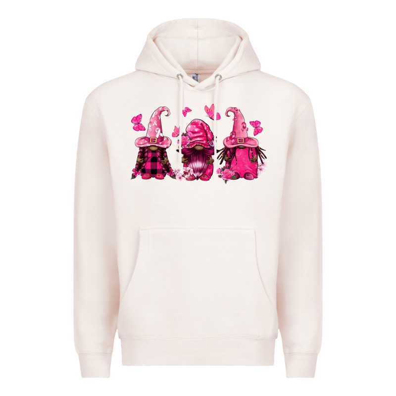 Breast Cancer Afro Gnomies Premium Hoodie by FaDigitalArtStudio | Teevron