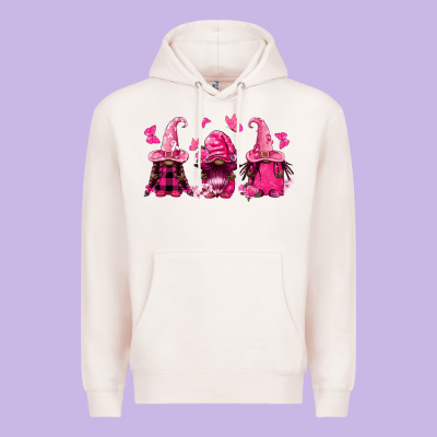 Breast Cancer Afro Gnomies Premium Hoodie Designed By Fadigitalartstudio