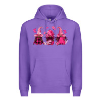 Purple breast cancer afro gnomies Premium Hoodie - FaDigitalArtStudio