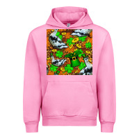 Fuchsia Pink St patricks  duck with leprechaun hat  seamless Urban Hoodie - FaDigitalArtStudio
