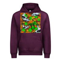 Mauve Wine St patricks  duck with leprechaun hat  seamless Urban Hoodie - FaDigitalArtStudio