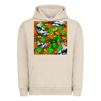 Pigment French Oak St patricks  duck with leprechaun hat  seamless Urban Hoodie - FaDigitalArtStudio