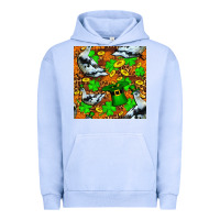 Pigment Grape Ice St patricks  duck with leprechaun hat  seamless Urban Hoodie - FaDigitalArtStudio
