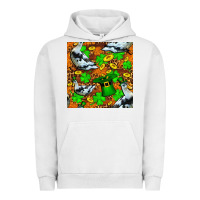 Pigment Lunar Rock St patricks  duck with leprechaun hat  seamless Urban Hoodie - FaDigitalArtStudio