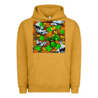 Pigment Peanut Butter St patricks  duck with leprechaun hat  seamless Urban Hoodie - FaDigitalArtStudio