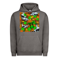 Pigment Tornado St patricks  duck with leprechaun hat  seamless Urban Hoodie - FaDigitalArtStudio