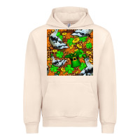 Sandshell St patricks  duck with leprechaun hat  seamless Urban Hoodie - FaDigitalArtStudio