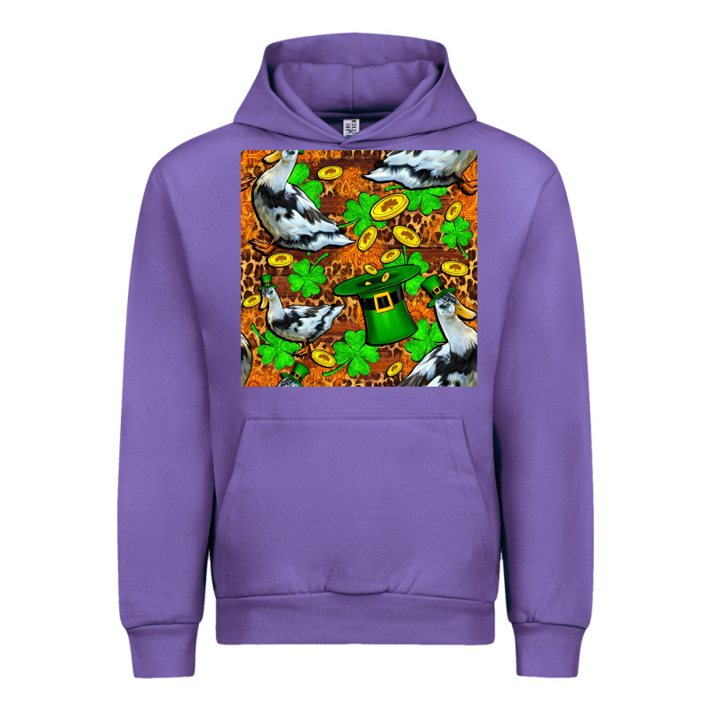 St Patricks  Duck With Leprechaun Hat  Seamless Urban Hoodie by FaDigitalArtStudio | Teevron