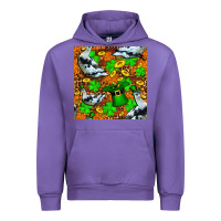 Tulip St patricks  duck with leprechaun hat  seamless Urban Hoodie - FaDigitalArtStudio