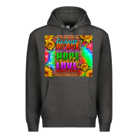 Charcoal Heather kindness peace inclusion hope equality love diversity Premium Hoodie - HRA Design Shop