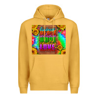 Mustard kindness peace inclusion hope equality love diversity Premium Hoodie - HRA Design Shop