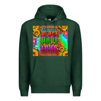 Sports Green kindness peace inclusion hope equality love diversity Premium Hoodie - HRA Design Shop