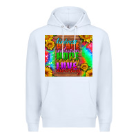 White kindness peace inclusion hope equality love diversity Premium Hoodie - HRA Design Shop