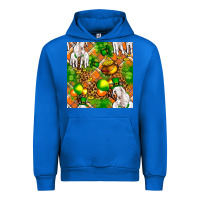St Patricks  Goat Family With Balloons Seamless Urban Hoodie | Teevron