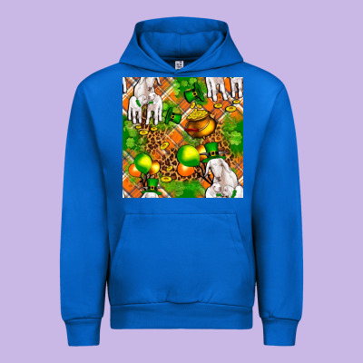 St Patricks  Goat Family With Balloons Seamless Urban Hoodie Designed By Fadigitalartstudio