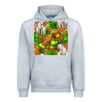 Heather Grey St patricks  goat family with balloons seamless Urban Hoodie - FaDigitalArtStudio