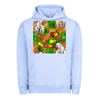 Pigment Grape Ice St patricks  goat family with balloons seamless Urban Hoodie - FaDigitalArtStudio