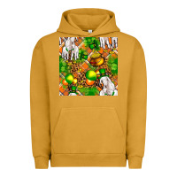Pigment Peanut Butter St patricks  goat family with balloons seamless Urban Hoodie - FaDigitalArtStudio