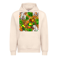 Sandshell St patricks  goat family with balloons seamless Urban Hoodie - FaDigitalArtStudio