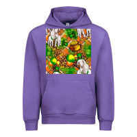 Tulip St patricks  goat family with balloons seamless Urban Hoodie - FaDigitalArtStudio