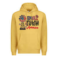 Antique Gold small town america Premium Hoodie - CowhideDigitalArt