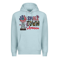Blue Mist small town america Premium Hoodie - CowhideDigitalArt