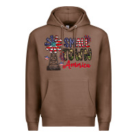 Chestnut small town america Premium Hoodie - CowhideDigitalArt