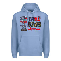 Colony Blue small town america Premium Hoodie - CowhideDigitalArt