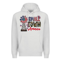 Dove Grey small town america Premium Hoodie - CowhideDigitalArt