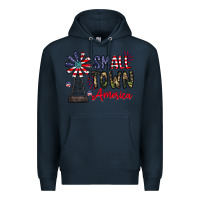 Navy small town america Premium Hoodie - CowhideDigitalArt
