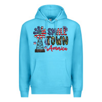 Ocean Blue small town america Premium Hoodie - CowhideDigitalArt
