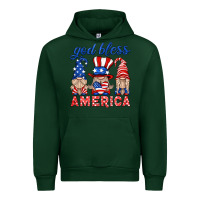 Forest Green god bless america gnome Urban Hoodie - HRA Design Shop